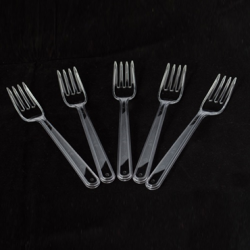 Lüks Plastik Çatal 100'LÜ Şeffaf Lüks Plastik Çatal 100'LÜ Şeffaf