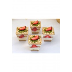 Kristal Mika Ekstra Sert Plastik Prizma Kübik Kase 200Cc 25 Adet