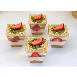 Kristal Mika Plastik 60cc Kübik Kase Sosluk 50 Adet KAPAKLI