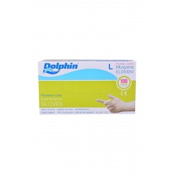 DOPLHİN PUDRALI LATEKS MUAYENE ELDİVENİ -L- 1 PAKET