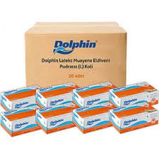 DOPLHİN PUDRASIZ LATEKS MUAYENE ELDİVENİ -L- 1 PAKET