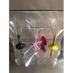 KRİSTAL MİKA GOLD AYAKLI KOKTEYL VE MARTİNİ BARDAĞI 6 LI 