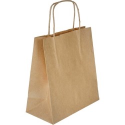 KRAFT BURGU SAPLI KAĞIT ÇANTA 15x8x20 cm (25 Adet)