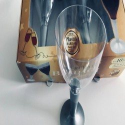 KRİSTAL MİKA GRİ AYAKLI MEŞRUBAT VE ŞARAP BARDAĞI (KADEHİ) 10 LU