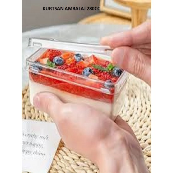 KRİSTAL MİKA ŞEFFAF TATLI VEYA TİRAMİSU KABI 280CC KAPAKLI KRİSTAL MİKA ŞEFFAF TATLI VEYA TİRAMİSU KABI 280CC KAPAKLI