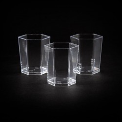 Plastik Kristal Altıgen Kap 50cc - 50 Adet (1 Paket) Plastik Kristal Altıgen Kap 50cc - 50 Adet (1 Paket)