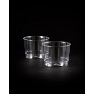 Plastik Tatlı Kabı Kasesi Kristal 180Cc Kapaklı 30 Adet