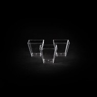 Kristal Mika Plastik Akrilik Prizma Kübik Kase 200cc 50 Adet - Kapaksız