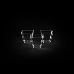 Kristal Mika Ekstra Sert Plastik Prizma Kübik Kase 200Cc 25 Adet